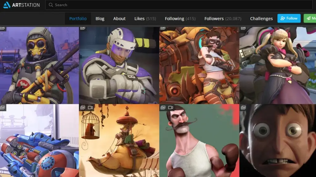Galeria de personagens 3D estilizados criados por artistas digitais no ArtStation
